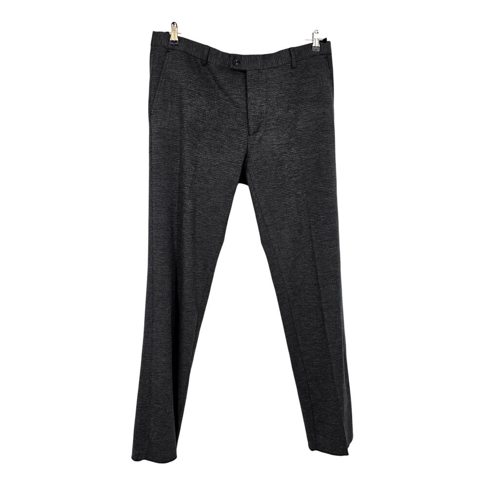 NWOT Soul Of London Charcoal Gray Slim Fit Textured Dress Pants Size 39R